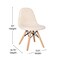 Flash Furniture 2PK Off-White Kids Faux Sherpa Chairs - Wood Legs, 2PK DL-DA2018-2-W-2-GG - alternate 2